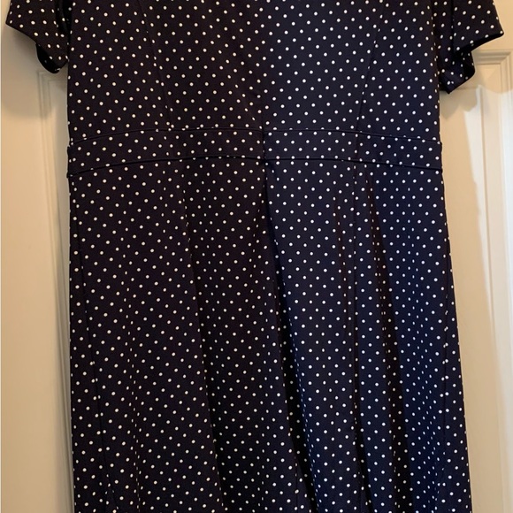 Talbots dress, size 14. New with tag. Navy with white polka dots. - Picture 3 of 3